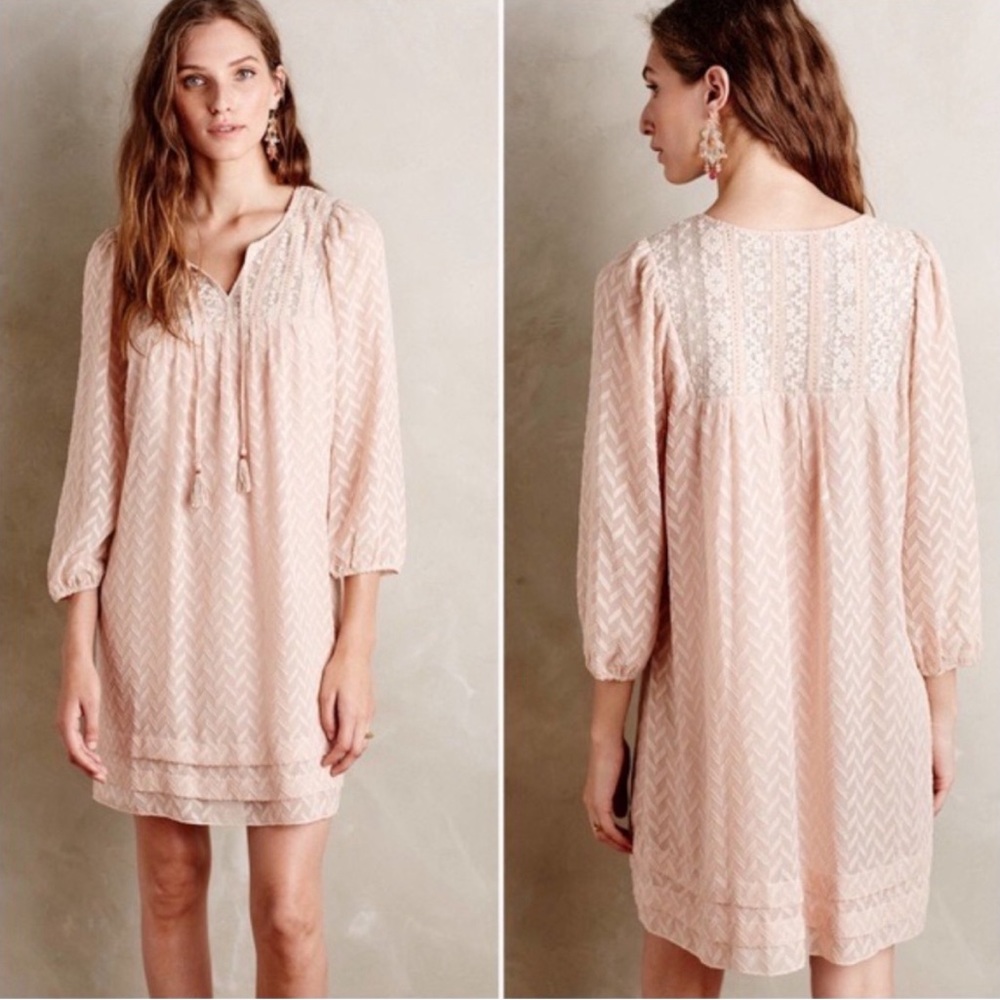 Anthropologie Anwen Tassel Peasant Dress